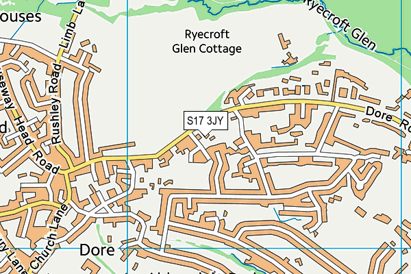 S17 3JY map - OS VectorMap District (Ordnance Survey)