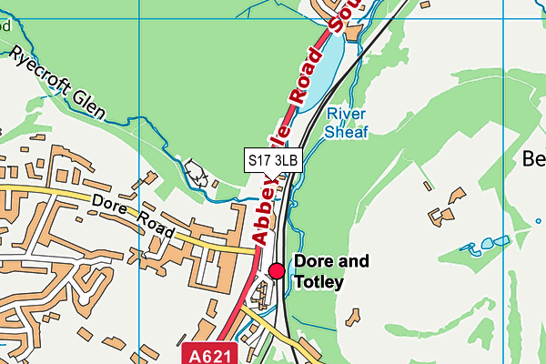 S17 3LB map - OS VectorMap District (Ordnance Survey)