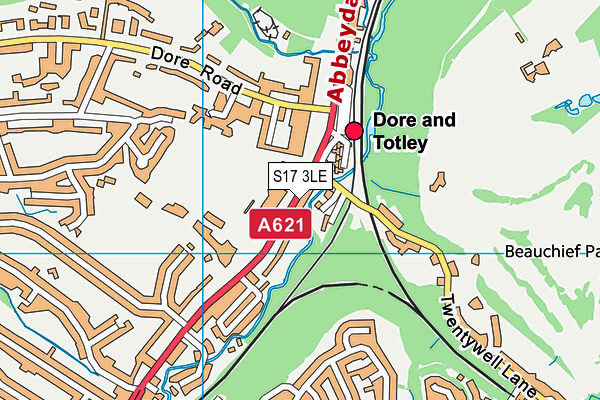 S17 3LE map - OS VectorMap District (Ordnance Survey)