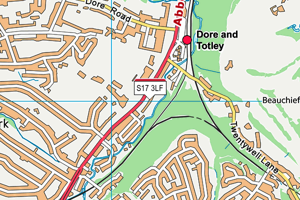 S17 3LF map - OS VectorMap District (Ordnance Survey)