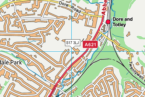 Abbeydale Park Badminton Club (Closed) map (S17 3LJ) - OS VectorMap District (Ordnance Survey)