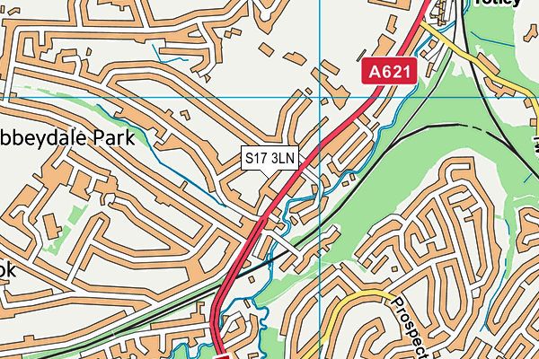 S17 3LN map - OS VectorMap District (Ordnance Survey)