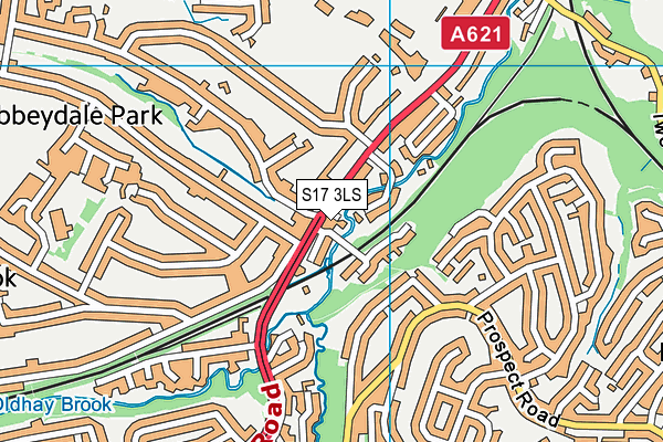 S17 3LS map - OS VectorMap District (Ordnance Survey)