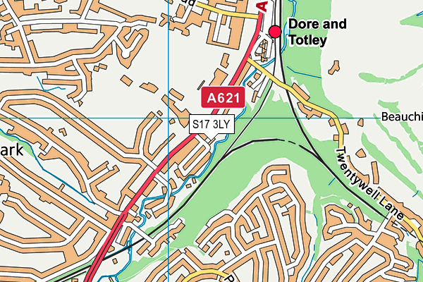 S17 3LY map - OS VectorMap District (Ordnance Survey)