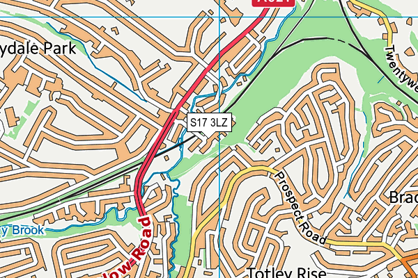 S17 3LZ map - OS VectorMap District (Ordnance Survey)