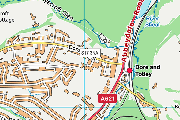 S17 3NA map - OS VectorMap District (Ordnance Survey)