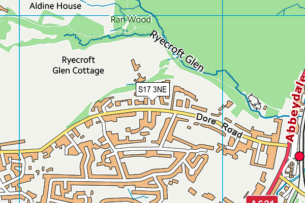 S17 3NE map - OS VectorMap District (Ordnance Survey)