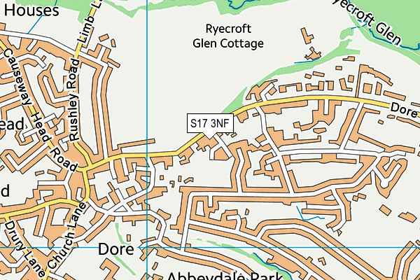 S17 3NF map - OS VectorMap District (Ordnance Survey)