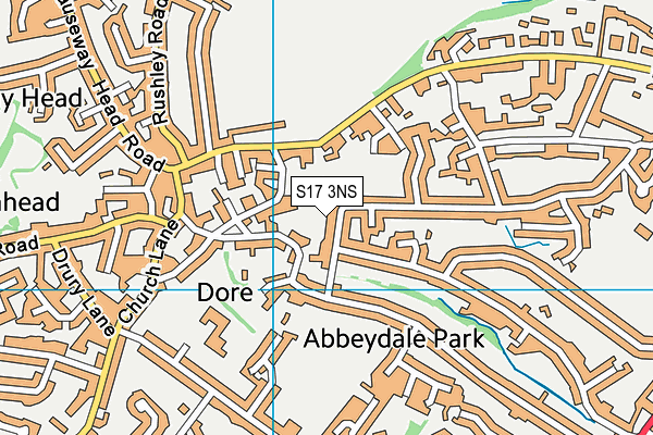 S17 3NS map - OS VectorMap District (Ordnance Survey)