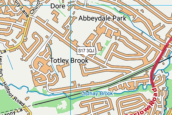 S17 3QJ map - OS VectorMap District (Ordnance Survey)