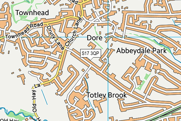 Dore Primary School map (S17 3QP) - OS VectorMap District (Ordnance Survey)