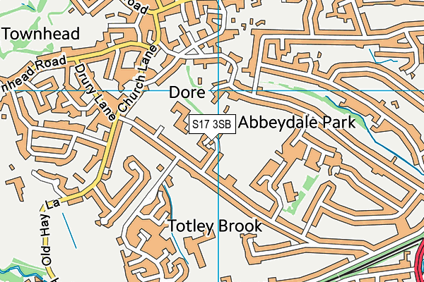 S17 3SB map - OS VectorMap District (Ordnance Survey)