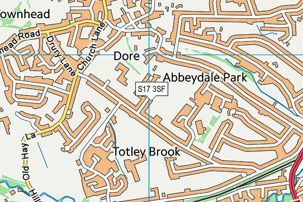 S17 3SF map - OS VectorMap District (Ordnance Survey)