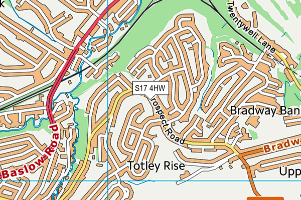 S17 4HW map - OS VectorMap District (Ordnance Survey)