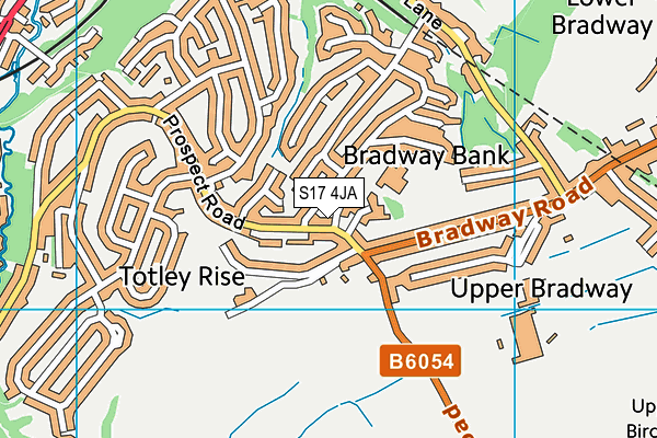 S17 4JA map - OS VectorMap District (Ordnance Survey)