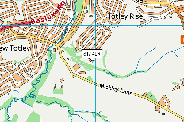 S17 4LR map - OS VectorMap District (Ordnance Survey)