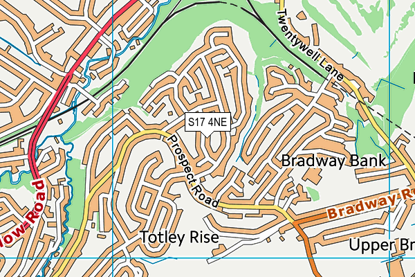 S17 4NE map - OS VectorMap District (Ordnance Survey)