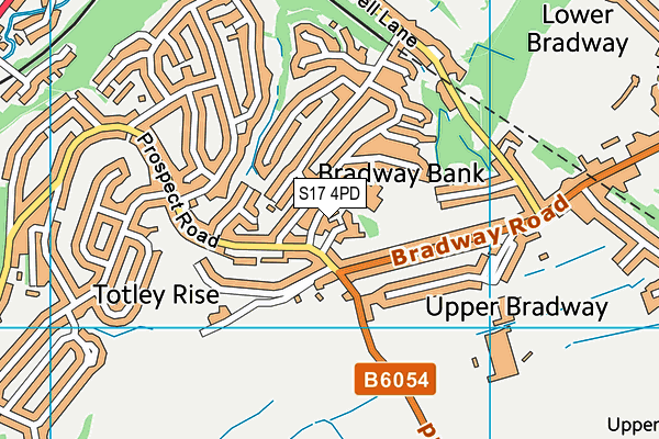 Bradway Primary School map (S17 4PD) - OS VectorMap District (Ordnance Survey)