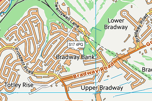 S17 4PQ map - OS VectorMap District (Ordnance Survey)