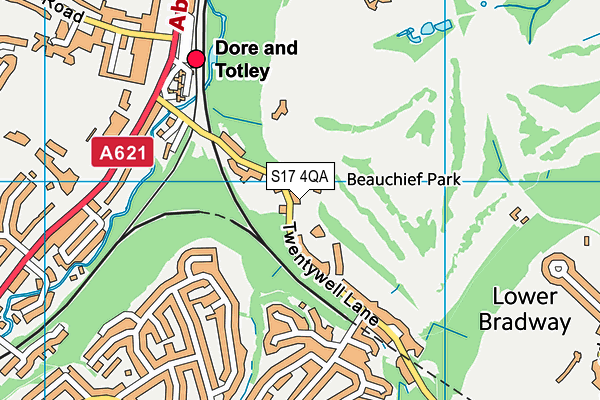 Abbeydale Golf Club map (S17 4QA) - OS VectorMap District (Ordnance Survey)