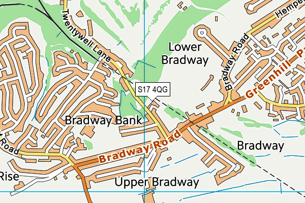 S17 4QG map - OS VectorMap District (Ordnance Survey)