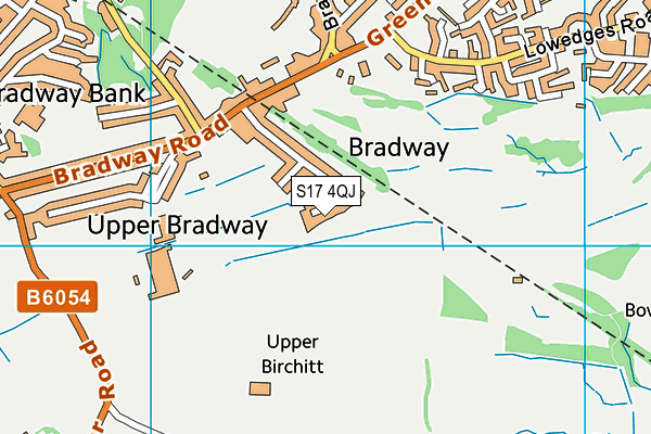 S17 4QJ map - OS VectorMap District (Ordnance Survey)