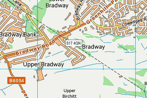S17 4QN map - OS VectorMap District (Ordnance Survey)