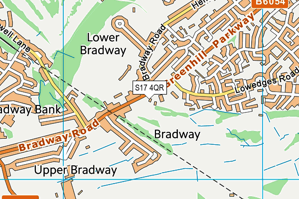 Dore And Totley Golf Club map (S17 4QR) - OS VectorMap District (Ordnance Survey)