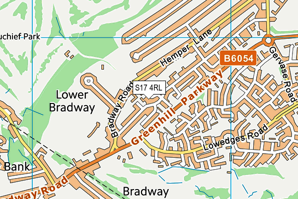 S17 4RL map - OS VectorMap District (Ordnance Survey)
