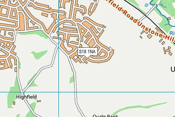 S18 1NA map - OS VectorMap District (Ordnance Survey)