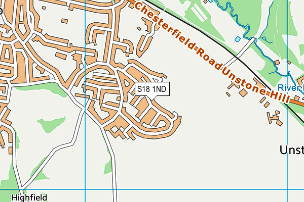 S18 1ND map - OS VectorMap District (Ordnance Survey)