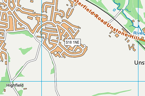 S18 1NE map - OS VectorMap District (Ordnance Survey)