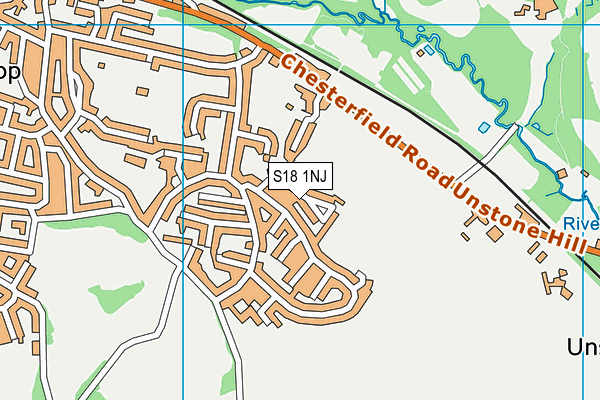 S18 1NJ map - OS VectorMap District (Ordnance Survey)