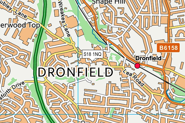 S18 1NQ map - OS VectorMap District (Ordnance Survey)