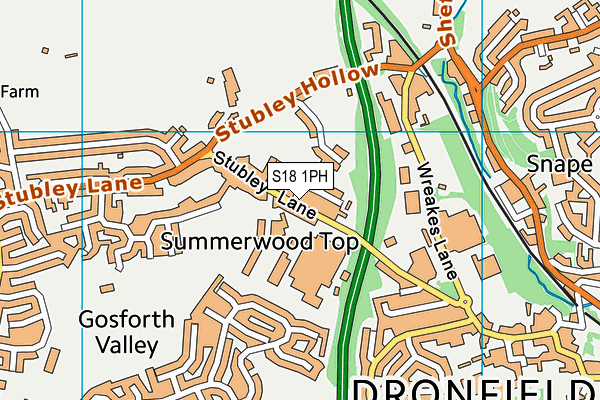 S18 1PH map - OS VectorMap District (Ordnance Survey)