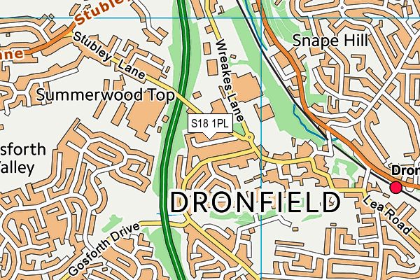 S18 1PL map - OS VectorMap District (Ordnance Survey)