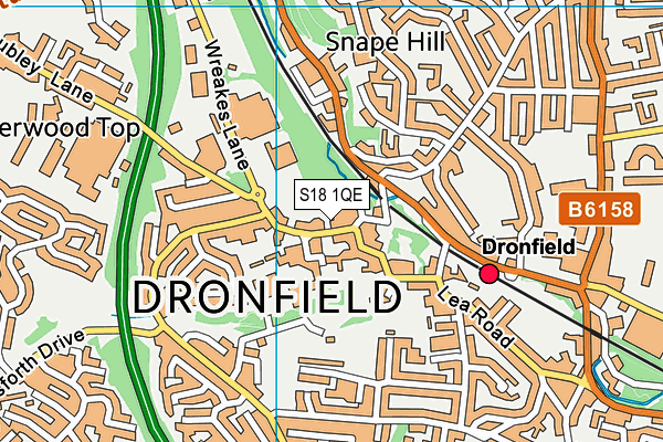 S18 1QE map - OS VectorMap District (Ordnance Survey)