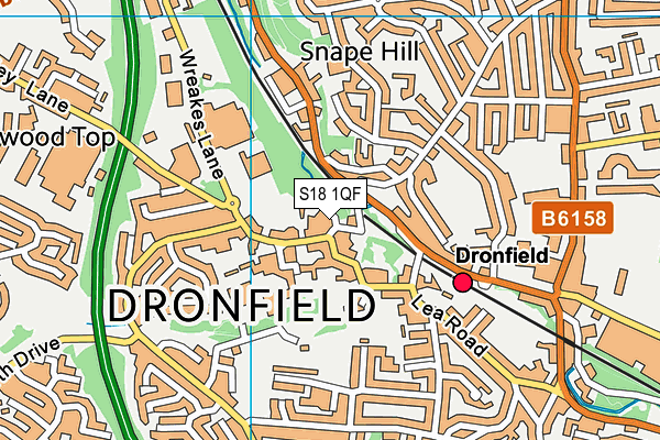 S18 1QF map - OS VectorMap District (Ordnance Survey)