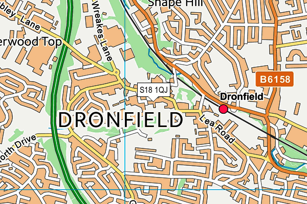 S18 1QJ map - OS VectorMap District (Ordnance Survey)