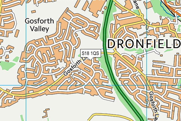 S18 1QS map - OS VectorMap District (Ordnance Survey)