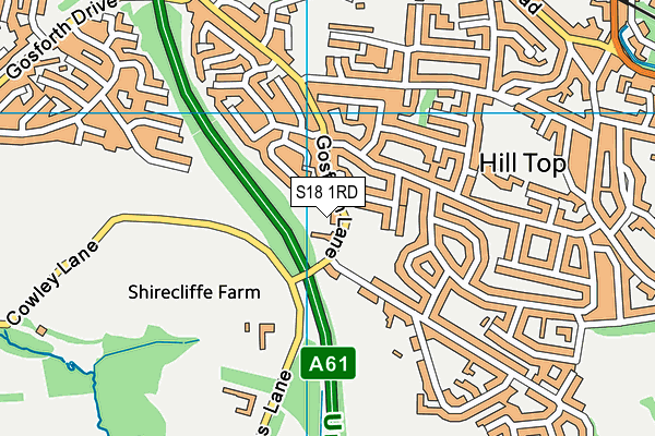 S18 1RD map - OS VectorMap District (Ordnance Survey)