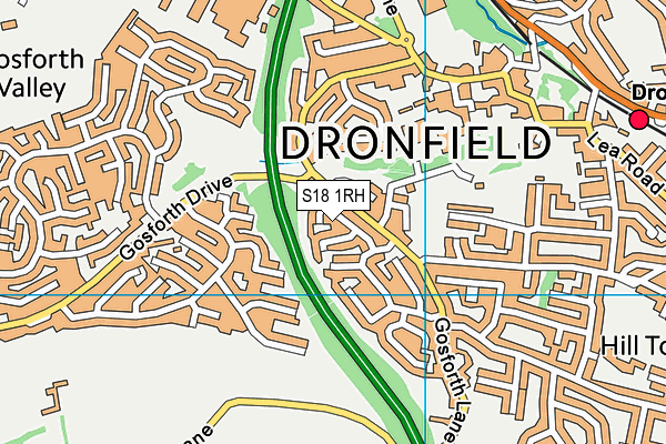 S18 1RH map - OS VectorMap District (Ordnance Survey)