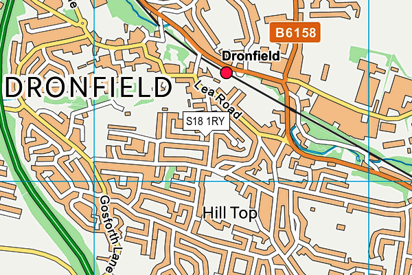 Dronfield Junior School map (S18 1RY) - OS VectorMap District (Ordnance Survey)
