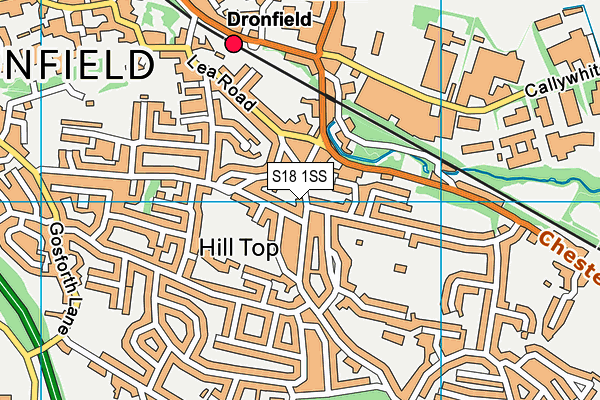 S18 1SS map - OS VectorMap District (Ordnance Survey)