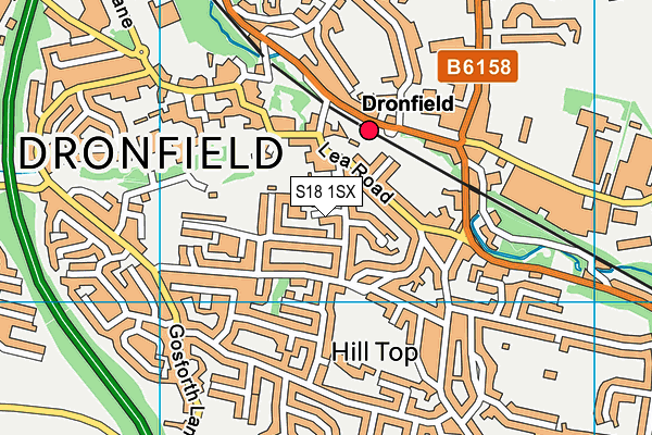 S18 1SX map - OS VectorMap District (Ordnance Survey)