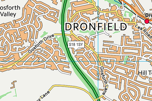 S18 1SY map - OS VectorMap District (Ordnance Survey)