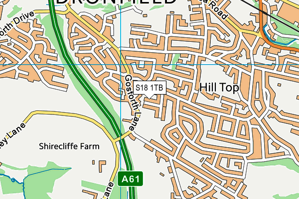 S18 1TB map - OS VectorMap District (Ordnance Survey)