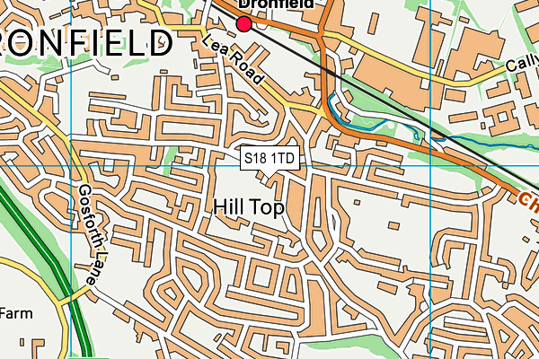 S18 1TD map - OS VectorMap District (Ordnance Survey)