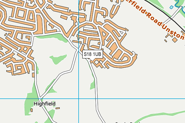 S18 1UB map - OS VectorMap District (Ordnance Survey)