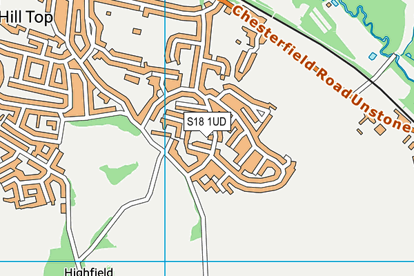 S18 1UD map - OS VectorMap District (Ordnance Survey)